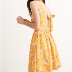 Silk Fleur Bow Back Dress